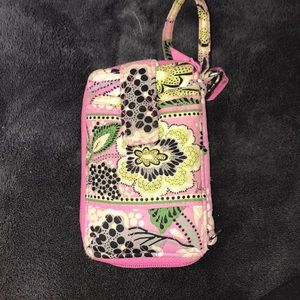 Verbradley light Pink and green wallet floral